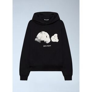 Palm Angels Men Spray Broken Bear Hooded Sweatshirt